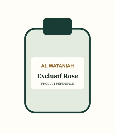 Al Wataniah Exclusif Rose perfume bottle