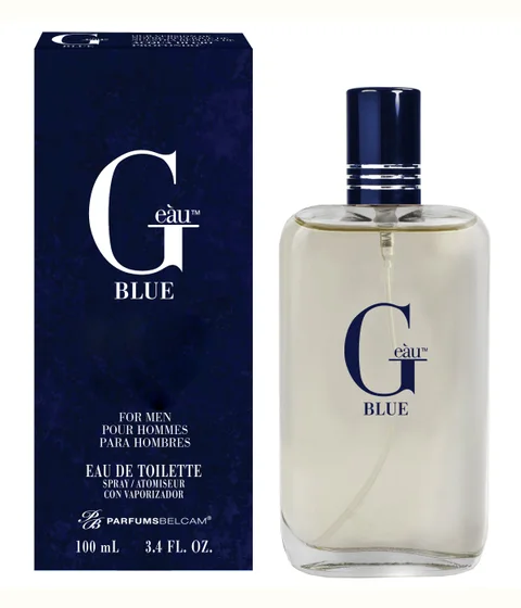 Belcam G Eau Blue perfume bottle